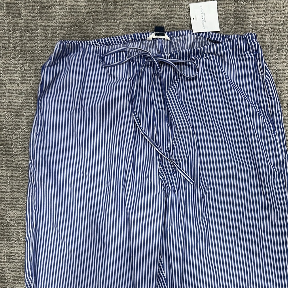 American Eagle Outfitters Blue Striped Pajama Pants - Picture 2 of 4